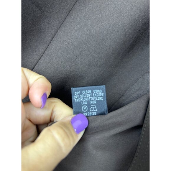 NWT Lafayette 148 New York Women Espresso Brown Wool Two-Button Blazer Jacket 10 - Picture 9 of 16